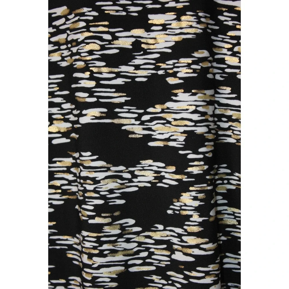 NWT Miraclesuit Zari Dazzle Tankini Top Size 16 Black Gold White Shaping Swim